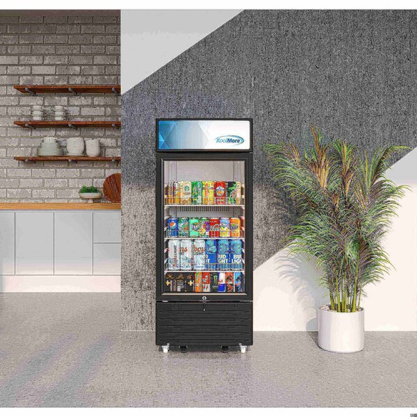 Koolmore 6 cu. ft. One Glass Door Commercial Display Merchandiser Refrigerator KM-MDR-1D-6C - KM-MDR-1D-6C