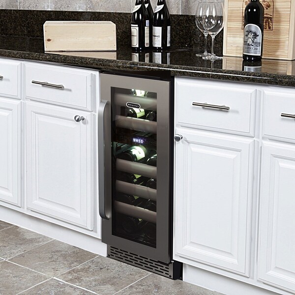 Whynter Seamless Stainless Steel Door Dual Zone Built-in Wine Refrigerator - BWR-171DS