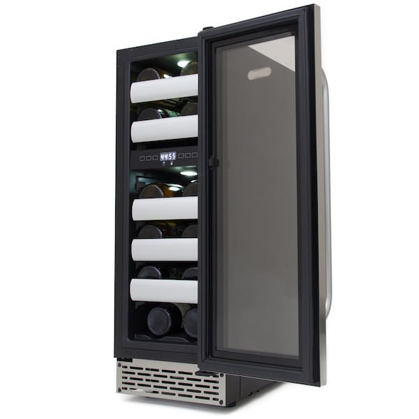 Whynter Seamless Stainless Steel Door Dual Zone Built-in Wine Refrigerator - BWR-171DS