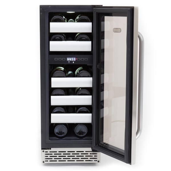Whynter Seamless Stainless Steel Door Dual Zone Built-in Wine Refrigerator - BWR-171DS