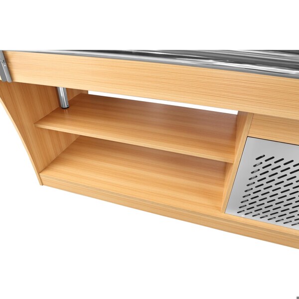 Koolmore 59 in. Commercial Refrigerated Buffet Table with Capacity for 4 Full-Size GN Pans, Serving Rail - KM-RBT-54ACS