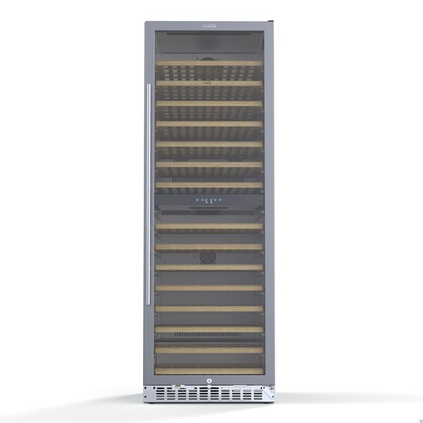Koolmore 23 in. Dual Zone, Full Glass Door Wine Cooler Refrigerator, Freestanding or Built-In Unit, 15 cu ft. - KM-CW155DZ-SS