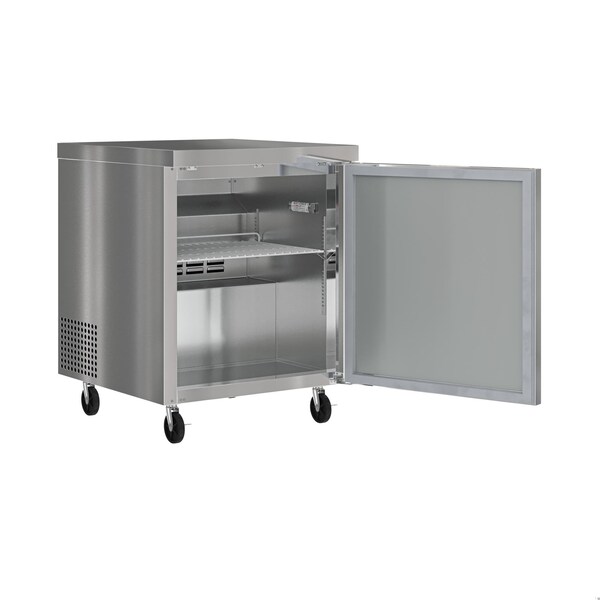 Koolmore 27 in. One Door Commercial Undercounter Refrigerator 5 cu. ft. in Stainless-Steel KM-UCR-1DSS - KM-UCR-1DSS