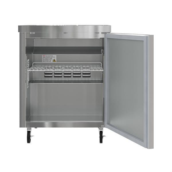 Koolmore 27 in. One Door Commercial Undercounter Refrigerator 5 cu. ft. in Stainless-Steel KM-UCR-1DSS - KM-UCR-1DSS