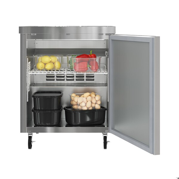 Koolmore 27 in. One Door Commercial Undercounter Refrigerator 5 cu. ft. in Stainless-Steel KM-UCR-1DSS - KM-UCR-1DSS