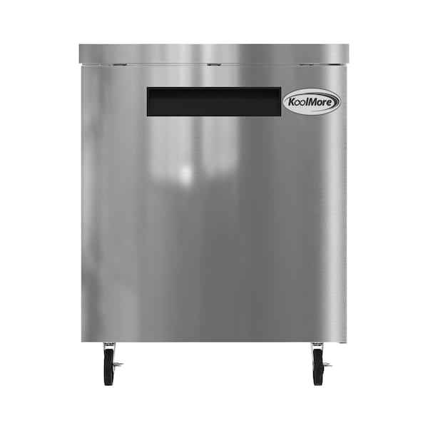 Koolmore 27 in. One Door Commercial Undercounter Refrigerator 5 cu. ft. in Stainless-Steel KM-UCR-1DSS - KM-UCR-1DSS
