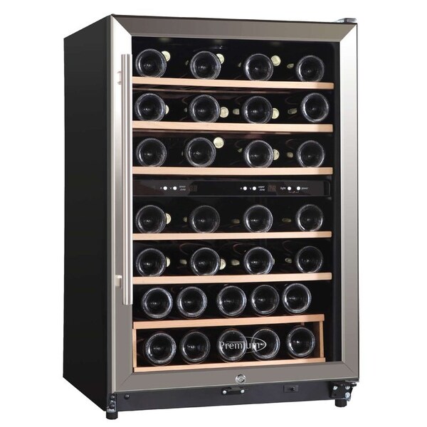 Premium 21 top / 24 lower Wine Cooler Refrigerator w/Dual temperature zones to chill both red and white - PWC456MS