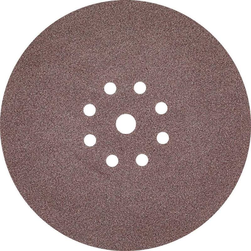 Disco abrasivo redondo de 9 pulgadas, gancho y bucle, grano 120 (Paquete de 25) - B-68557