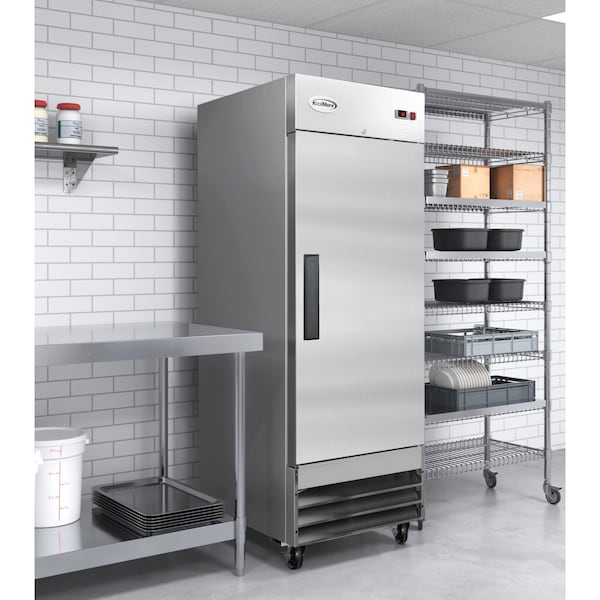 Koolmore 29 in. One Door Commercial Reach-in Refrigerator, 23 cu. ft. in Stainless-Steel RIR-1D-SS - RIR-1D-SS