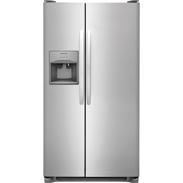 Almo 25.6 cu. ft. Side-by-Side Refrigerator with Water/Ice Dispenser and LED Lighting - FFSS2615TS