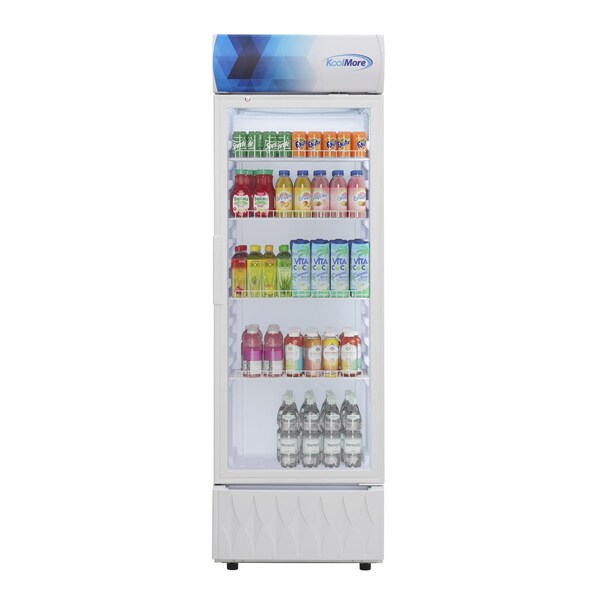 Koolmore 22 in. One-Door Commercial Merchandiser Refrigerator in White, 9 Cu. Ft. KM-MDR-9CPWH - KM-MDR-9CPWH