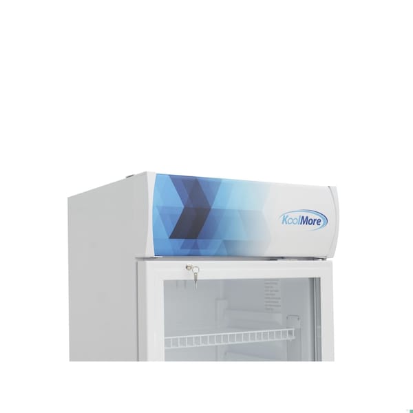 Koolmore 22 in. One-Door Commercial Merchandiser Refrigerator in White, 9 Cu. Ft. KM-MDR-9CPWH - KM-MDR-9CPWH