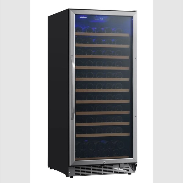 Edgestar 24 Inch Wide 111 Bottle Capacity Free Standing Single Zone Wine Cooler with Even Cooling Technology - CWR1212SZ