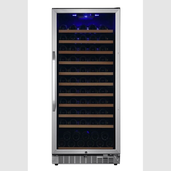 Edgestar 24 Inch Wide 111 Bottle Capacity Free Standing Single Zone Wine Cooler with Even Cooling Technology - CWR1212SZ