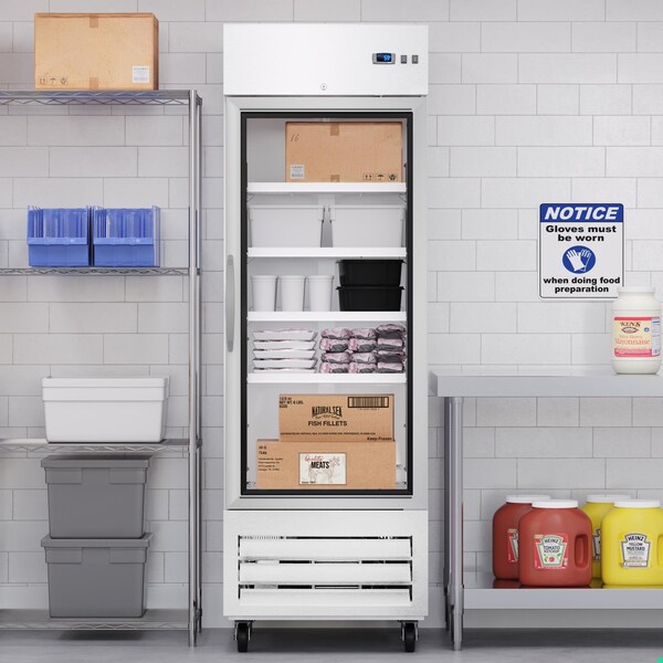 Koolmore 27 in. Commercial One Glass Door Convertible Reach-In Refrigerator/Freezer with 23 Cu. Ft. Capacity - KM-RIC-1DGD