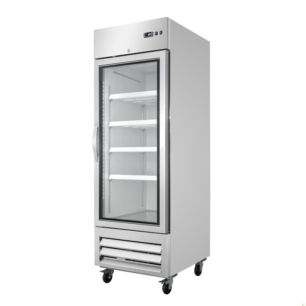 Koolmore 27 in. Commercial One Glass Door Convertible Reach-In Refrigerator/Freezer with 23 Cu. Ft. Capacity - KM-RIC-1DGD