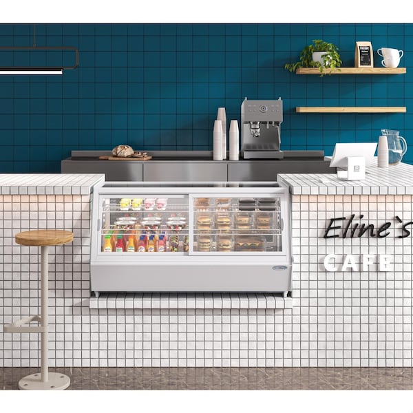 Koolmore 48 in. Self-Service Countertop Display Refrigerator in White - CDC-250-WH