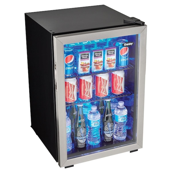 Danby 2.6 cu. ft. Free-Standing Beverage Center, Stainless Steel - DA92262