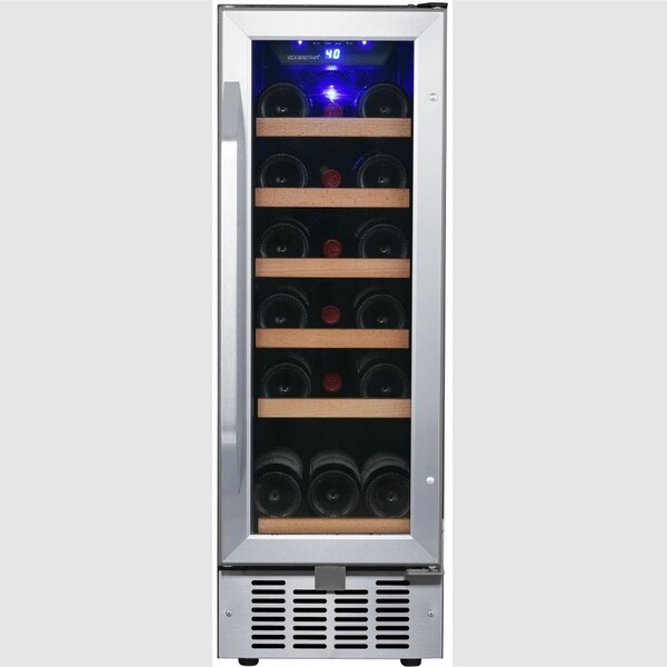Edgestar 12 Inch Wide 18 Bottle BuiltIn Single Zone Wine Cooler with Reversible Door and LED Lighting - CWR182SZ