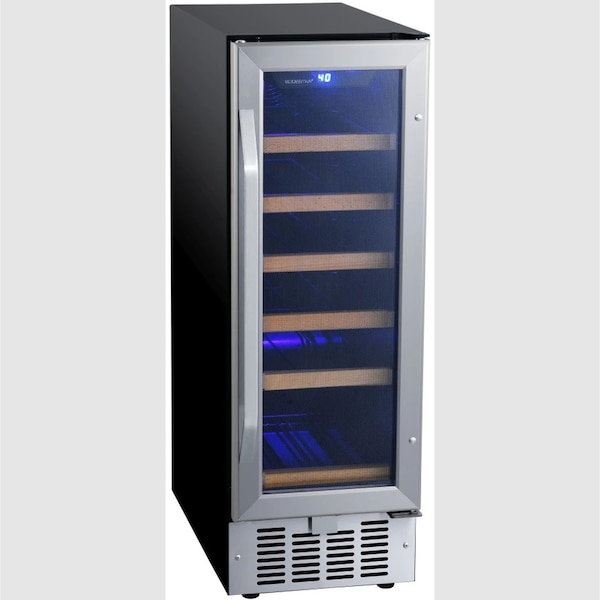 Edgestar 12 Inch Wide 18 Bottle BuiltIn Single Zone Wine Cooler with Reversible Door and LED Lighting - CWR182SZ