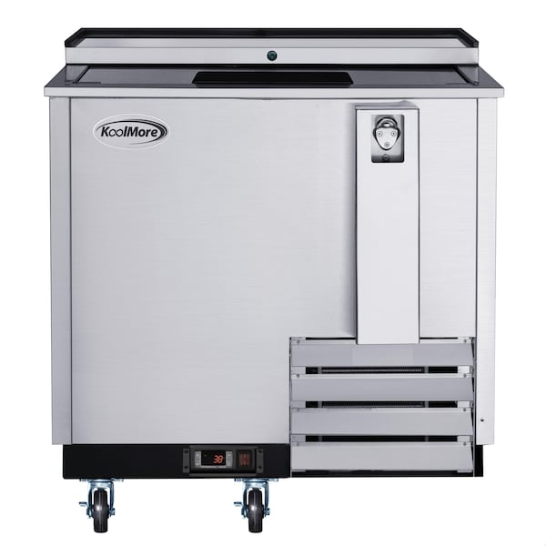 Koolmore 36 in. Commercial Bottle Cooler in Stainless-Steel with Built-In Opener, ETL Listed, 9 cu. ft. - KM-BOC36-SS