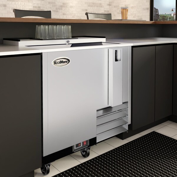 Koolmore 36 in. Commercial Bottle Cooler in Stainless-Steel with Built-In Opener, ETL Listed, 9 cu. ft. - KM-BOC36-SS
