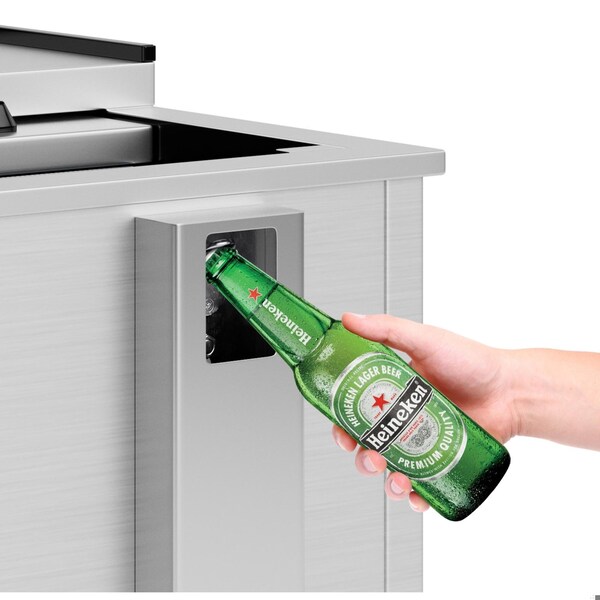 Koolmore 36 in. Commercial Bottle Cooler in Stainless-Steel with Built-In Opener, ETL Listed, 9 cu. ft. - KM-BOC36-SS