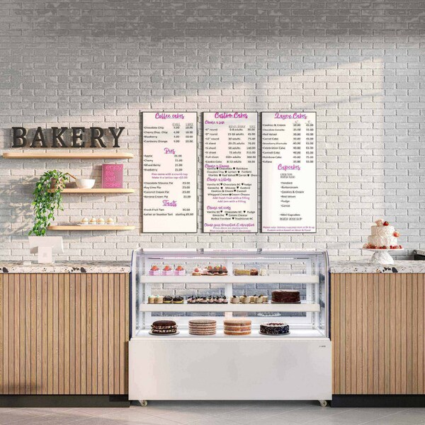 Koolmore 60 in. Refrigerated Bakery Display Case, 17.6 cu. ft. in White - KM-CDHF-17C-WH