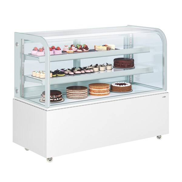 Koolmore 60 in. Refrigerated Bakery Display Case, 17.6 cu. ft. in White - KM-CDHF-17C-WH