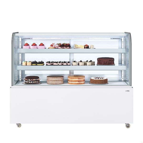 Koolmore 60 in. Refrigerated Bakery Display Case, 17.6 cu. ft. in White - KM-CDHF-17C-WH