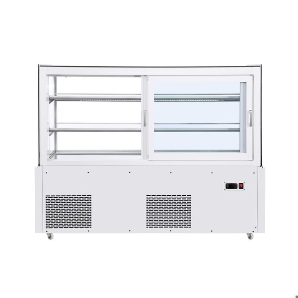 Koolmore 60 in. Refrigerated Bakery Display Case, 17.6 cu. ft. in White - KM-CDHF-17C-WH