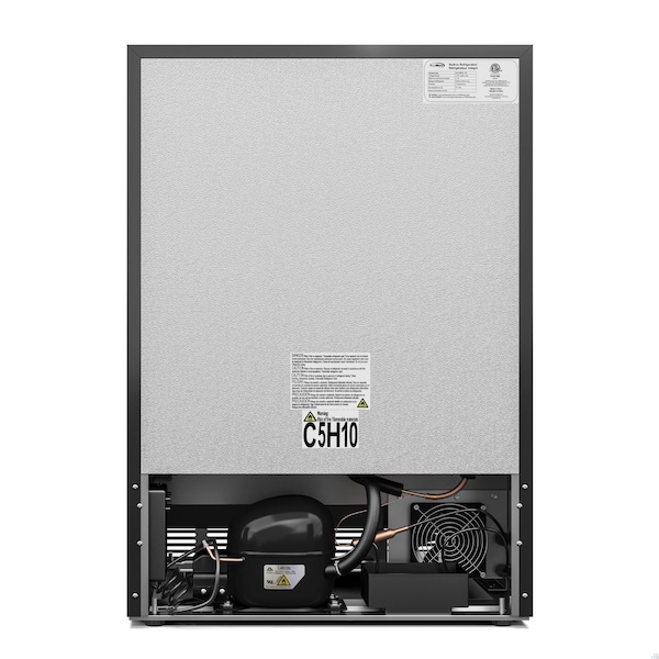 Koolmore 23.4 in. Stainless Steel, Glass-Door Built-In Refrigerator and Beverage Cooler 5 Cu. ft. - KM-BIR5C-GD