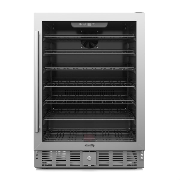 Koolmore 23.4 in. Stainless Steel, Glass-Door Built-In Refrigerator and Beverage Cooler 5 Cu. ft. - KM-BIR5C-GD