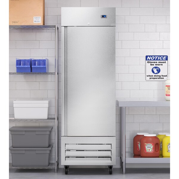 Koolmore 27 in. Commercial One Door Convertible Refrigerator/Freezer with 23 Cu. Ft. Capacity KM-RIC-1DSS - KM-RIC-1DSS