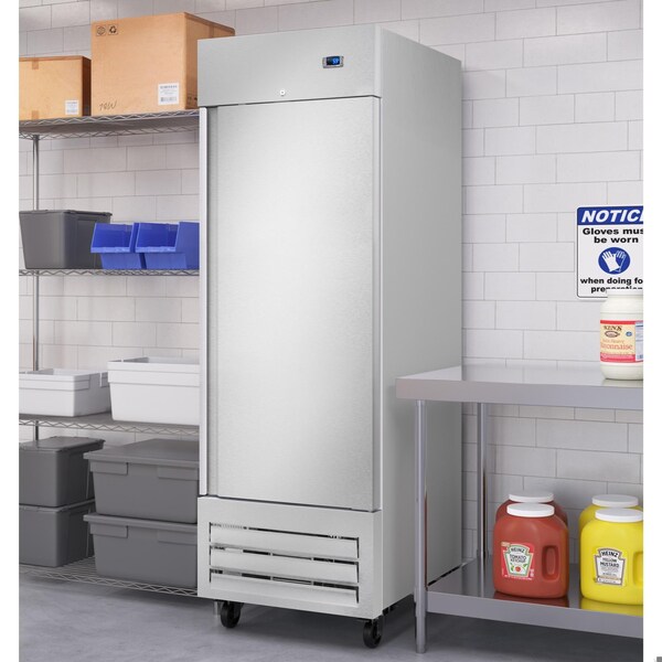Koolmore 27 in. Commercial One Door Convertible Refrigerator/Freezer with 23 Cu. Ft. Capacity KM-RIC-1DSS - KM-RIC-1DSS