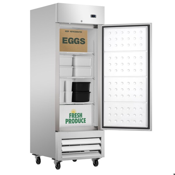 Koolmore 27 in. Commercial One Door Convertible Refrigerator/Freezer with 23 Cu. Ft. Capacity KM-RIC-1DSS - KM-RIC-1DSS