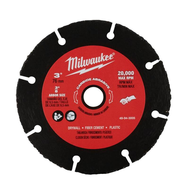 Milwaukee 3 pulgadas Hoja abrasiva de carburo (paquete de 5) - 49-94-3005-5X.