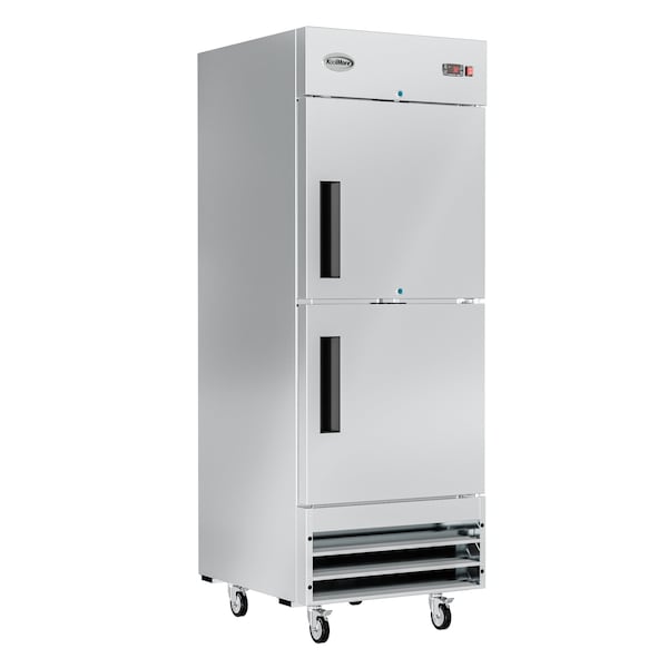 Koolmore 29 in. Commercial Stainless Steel Solid Half Door Reach-In Refrigerator, 23 cu. ft. - RIR-1D-SSHD