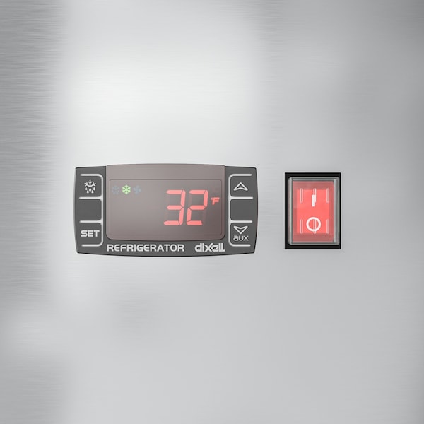 Koolmore 29 in. Commercial Stainless Steel Solid Half Door Reach-In Refrigerator, 23 cu. ft. - RIR-1D-SSHD