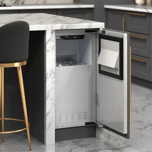 Koolmore Reserve 15 in. Residential Panel Ready Ice Maker 57 lbs/24hr in Stainless-Steel - KM-BIM57-PR
