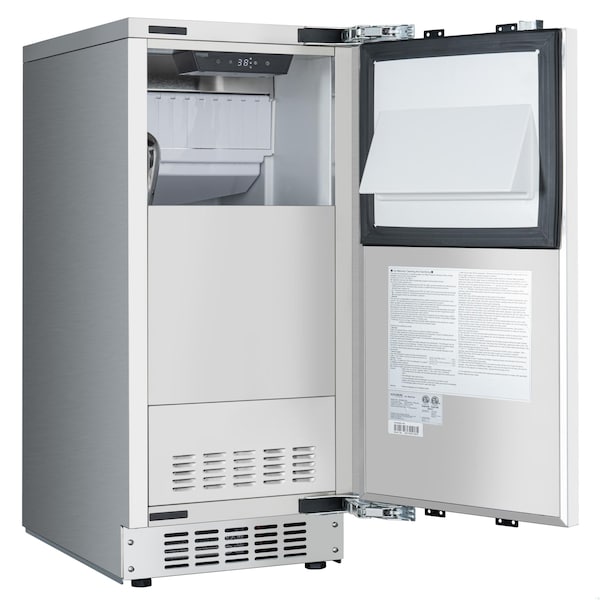 Koolmore Reserve 15 in. Residential Panel Ready Ice Maker 57 lbs/24hr in Stainless-Steel - KM-BIM57-PR