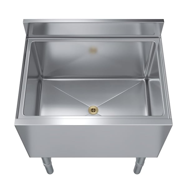 Amgood 18.5in x 24in x 33in. Stainless Steel Ice Chest with Sliding Lid. Large Ice Bin. NSF - ICE BIN FSIB-182412-Z