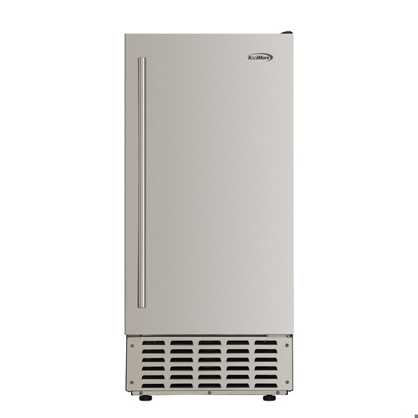 Koolmore 15 in. Built-in Residential Pearl Ice Nugget Maker, 66lb /day with Drain Pump in Stainless-Steel - KM-BIM66-NSS