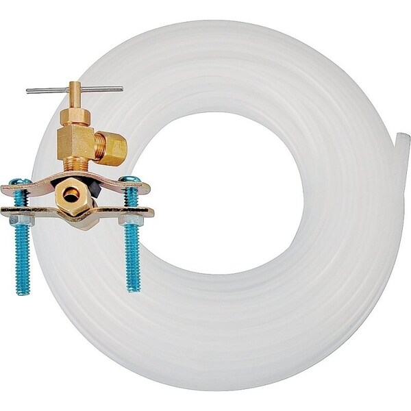 Prosource PMB-270-3LF Ice Maker Installation Kit, Brass, Plastic, Copper Saddle Valve and White Plastic Tube - PMB-270-3LF3L