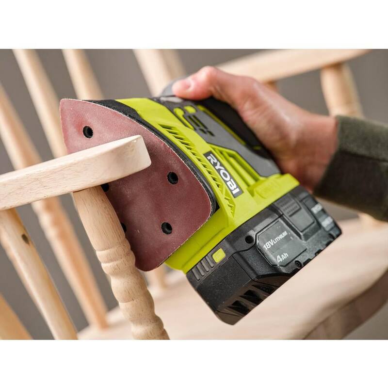 Juego de surtido de papel de lija RYOBI de 99 piezas de 5-1/2 pulgadas para Corner Cat - 60, 120 y 220 Granos - A21C901-11