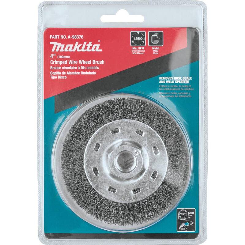 Makita 4 pulgadas x 5/8 pulgadas-11 Cepillo de Rueda de Alambre Retorcido - A-98376