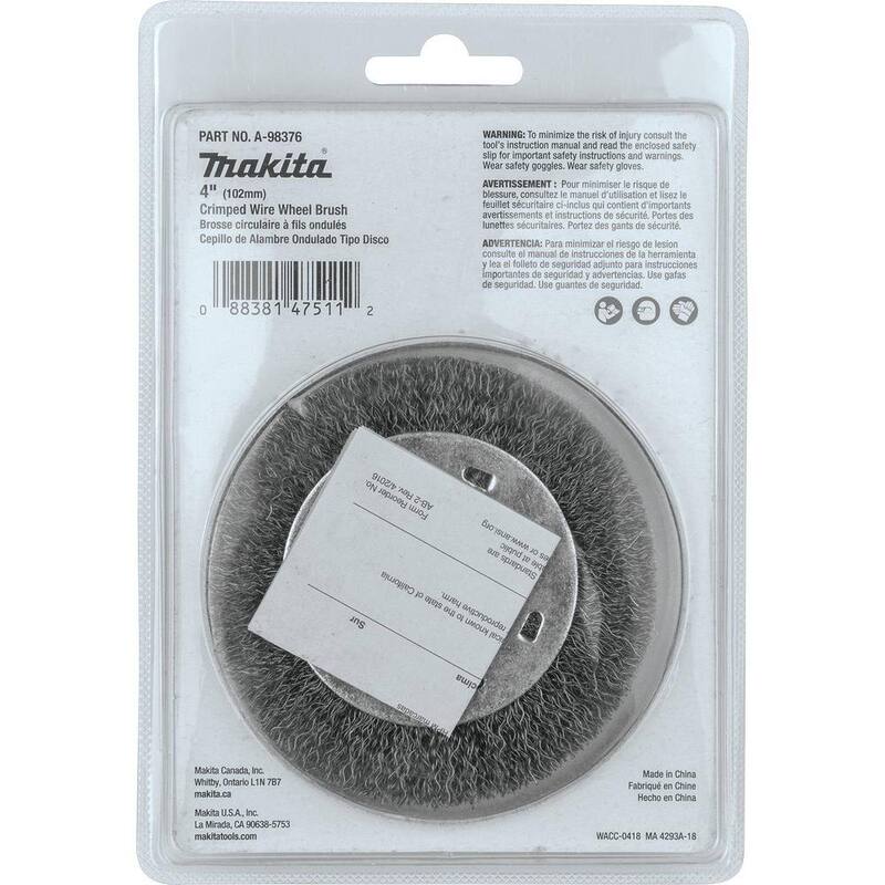 Makita 4 pulgadas x 5/8 pulgadas-11 Cepillo de Rueda de Alambre Retorcido - A-98376