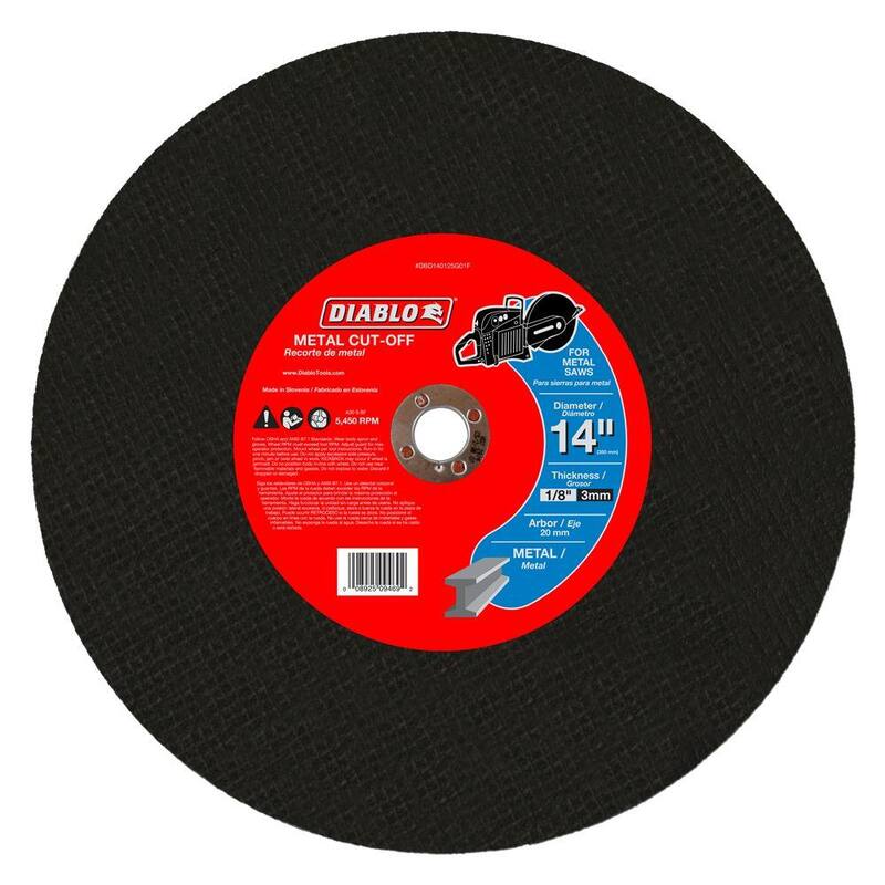 DIABLO Disco de corte de alta velocidad para metal de 14 pulgadas x 1/8 pulgadas x 20 mm (paquete de 5) - DBD140125G01F005