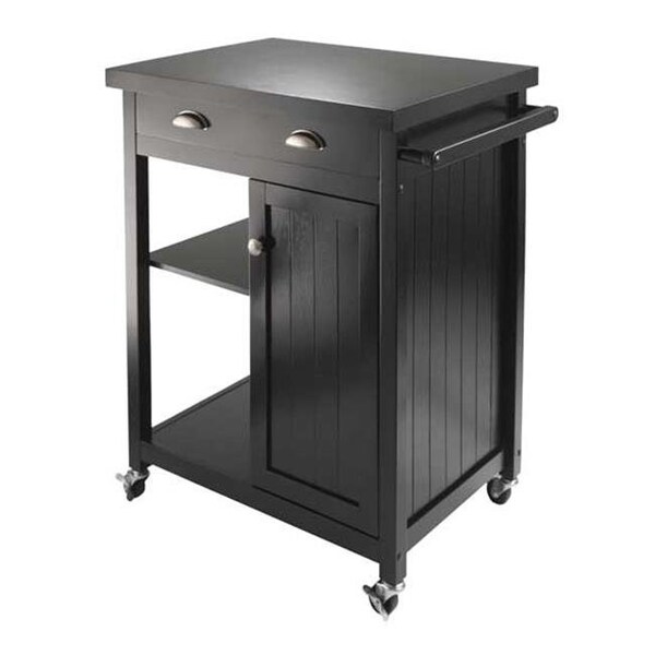 Winsome Trading Winsome Trading 20727 Timber Kitchen Cart with Wainscot panel - 20727