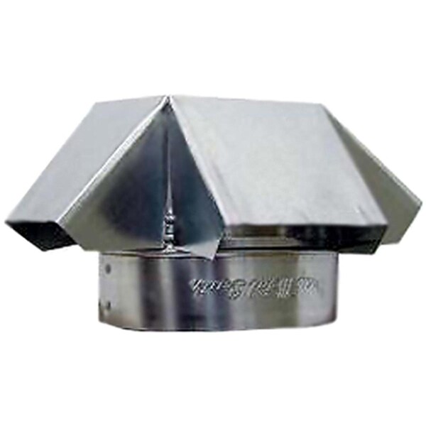 Gray Metal 3 in. Round Galvanized Vent Cap - 3-327